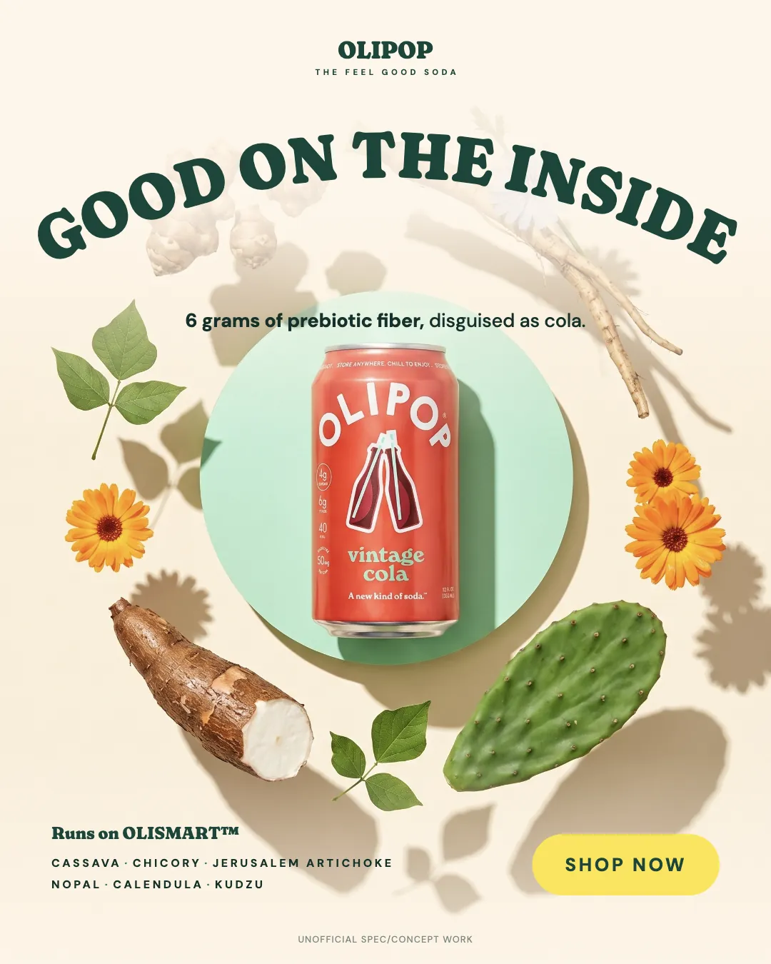 OLIPOP ad creative — What’s actually in the can