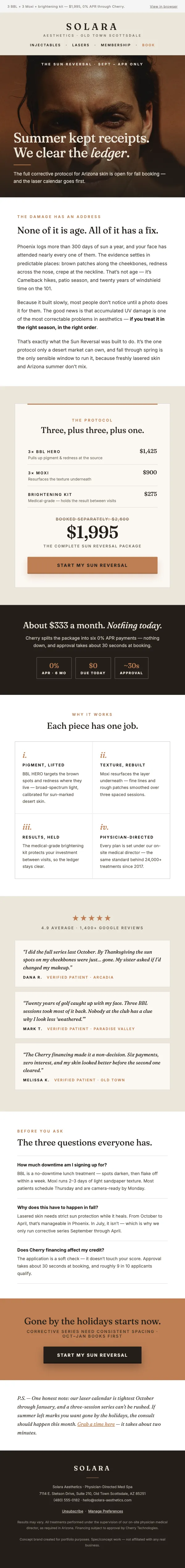Summer’s over. The evidence doesn’t have to be. — Klaviyo email render