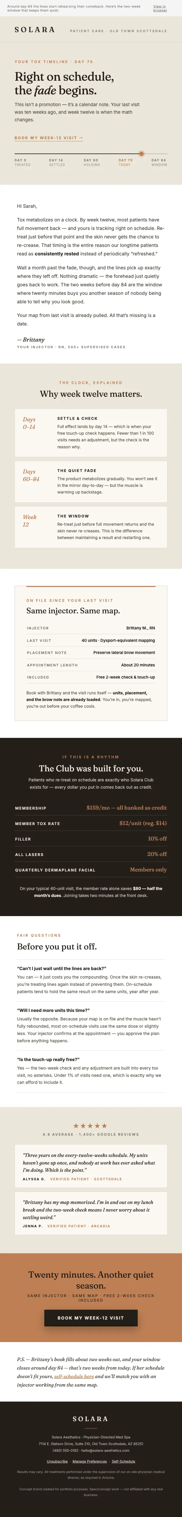 Week 12 is coming. So are the lines. — Klaviyo email render